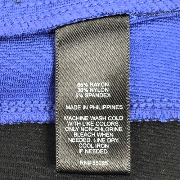 Express Bandage Bodycon Blue and Black Striped Party Skirt - Picture 9 of 11